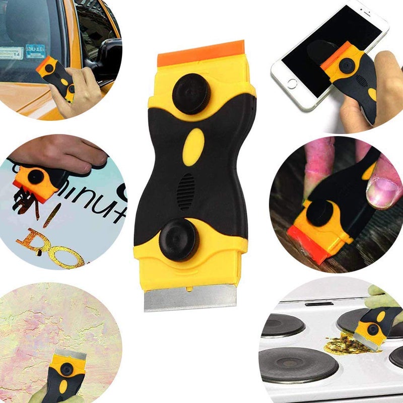 GOH DODD Decal Adhesive Remover, GOH DODD 4 Inch Eraser Wheel Car Sticker Remover with Wool Buffing Pad and Plastic Razor Blades, 8 Pieces - Image 5